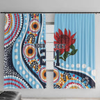 New South Wales Rugby Pacific Custom Window Curtain Aboriginal art of Waratah