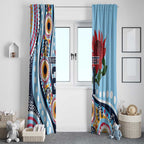 New South Wales Rugby Pacific Custom Window Curtain Aboriginal art of Waratah