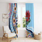 New South Wales Rugby Pacific Custom Window Curtain Aboriginal art of Waratah