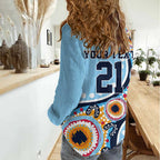 New South Wales Rugby Pacific Custom Women Casual Shirt Aboriginal art of Waratah