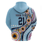 New South Wales Rugby Pacific Custom Zip Hoodie Aboriginal art of Waratah