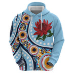 New South Wales Rugby Pacific Custom Zip Hoodie Aboriginal art of Waratah