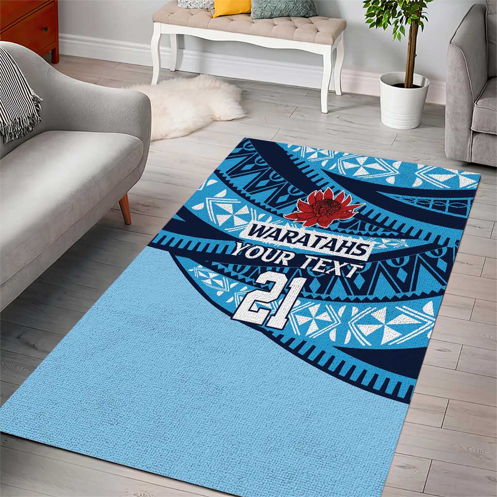 New South Wales Rugby Pacific Custom Area Rug Pasifika Tapa Pattern