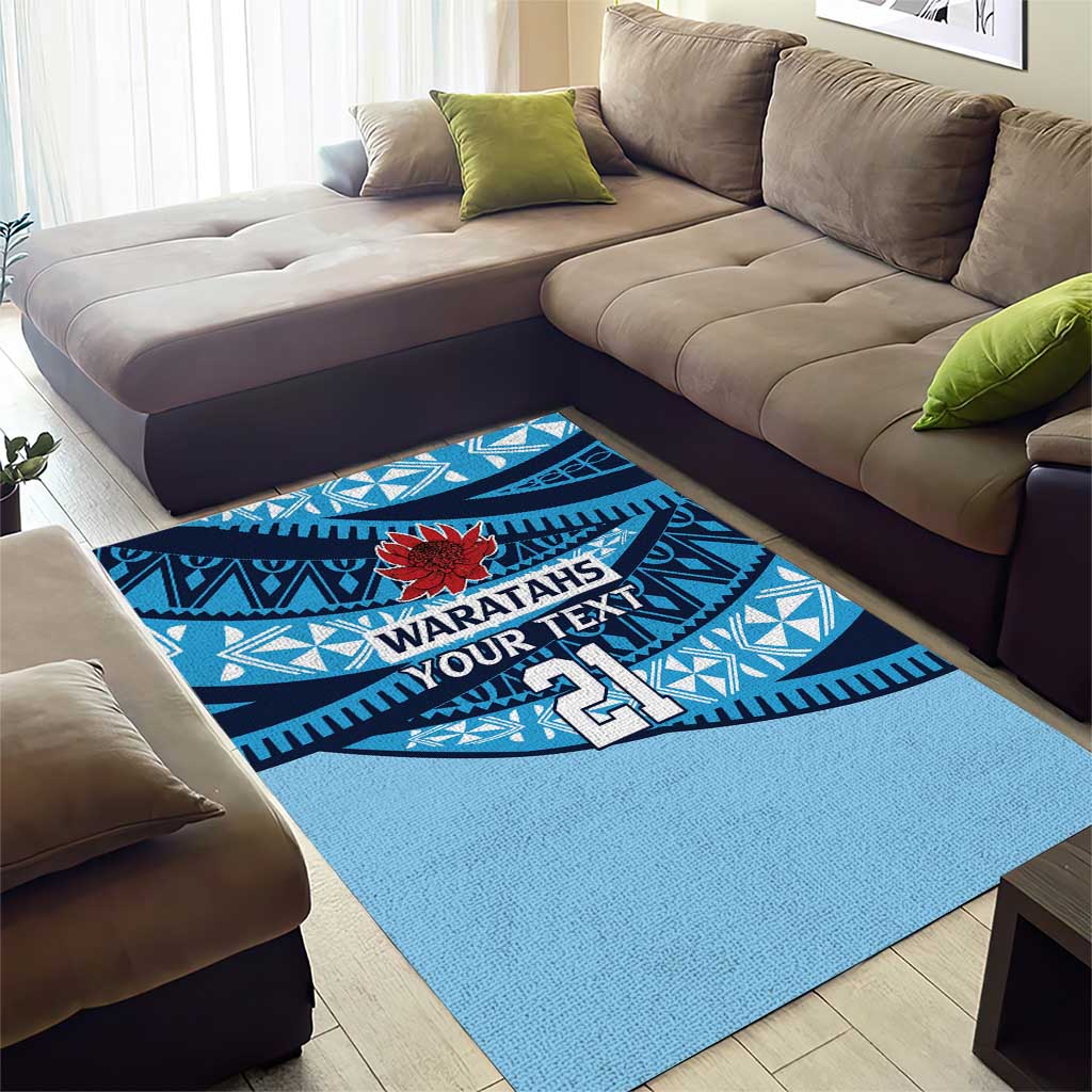 New South Wales Rugby Pacific Custom Area Rug Pasifika Tapa Pattern