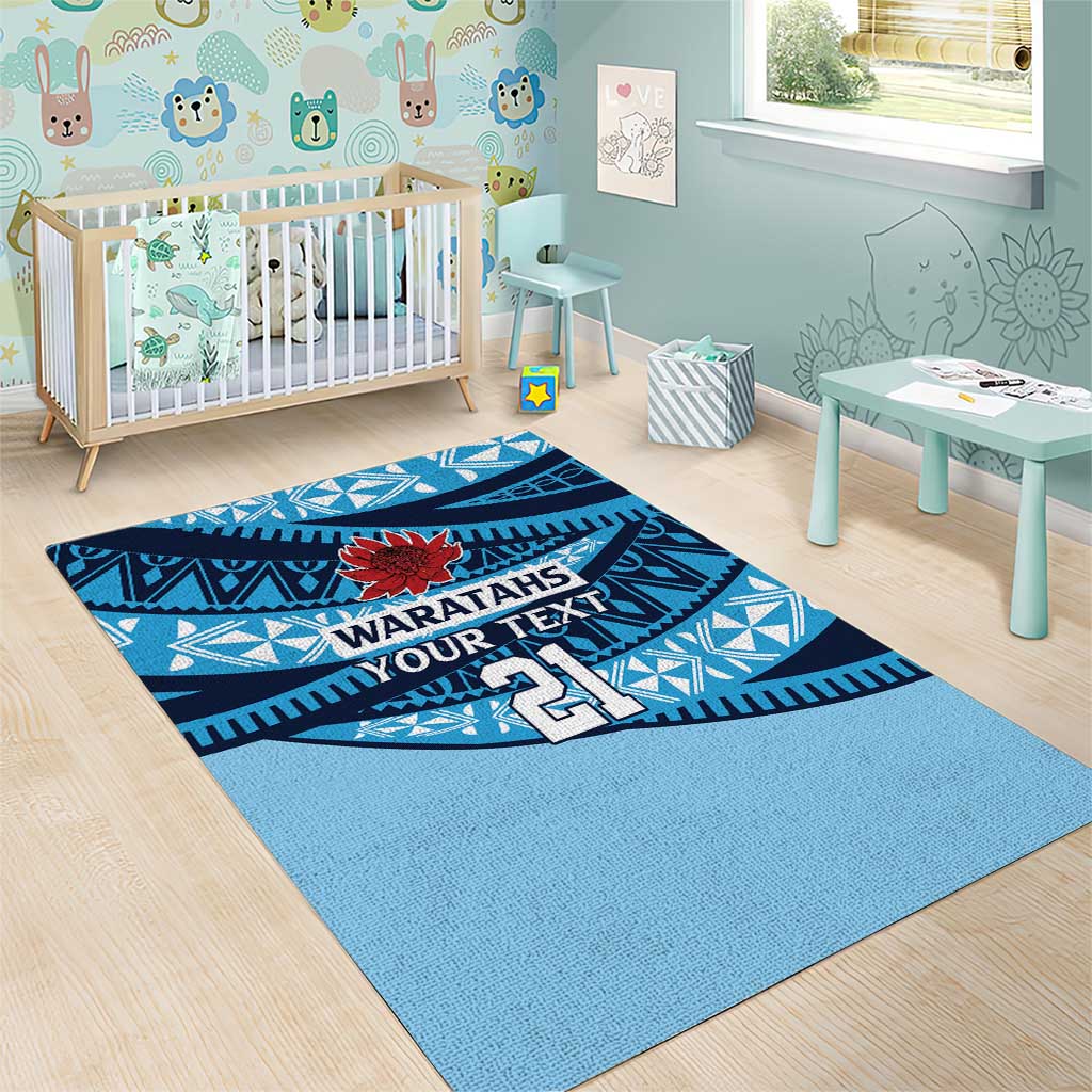 New South Wales Rugby Pacific Custom Area Rug Pasifika Tapa Pattern