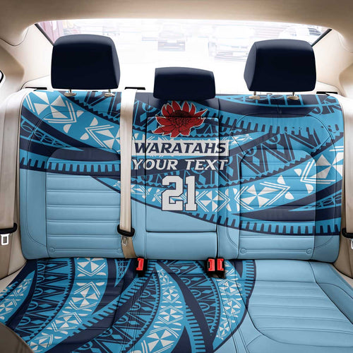 New South Wales Rugby Pacific Custom Back Car Seat Cover Pasifika Tapa Pattern