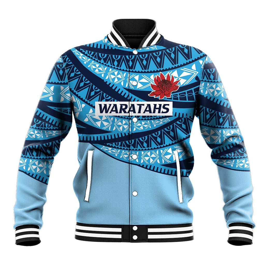 New South Wales Rugby Pacific Custom Baseball Jacket Pasifika Tapa Pattern