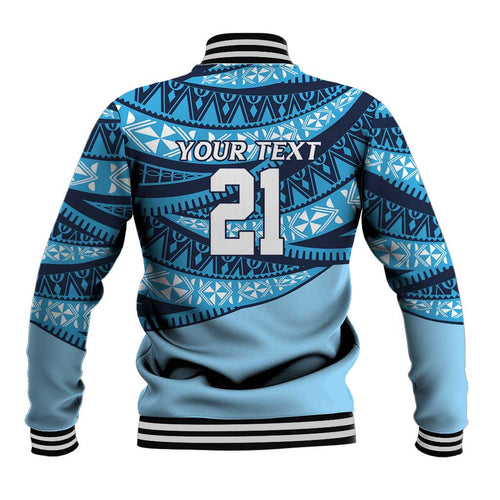 New South Wales Rugby Pacific Custom Baseball Jacket Pasifika Tapa Pattern