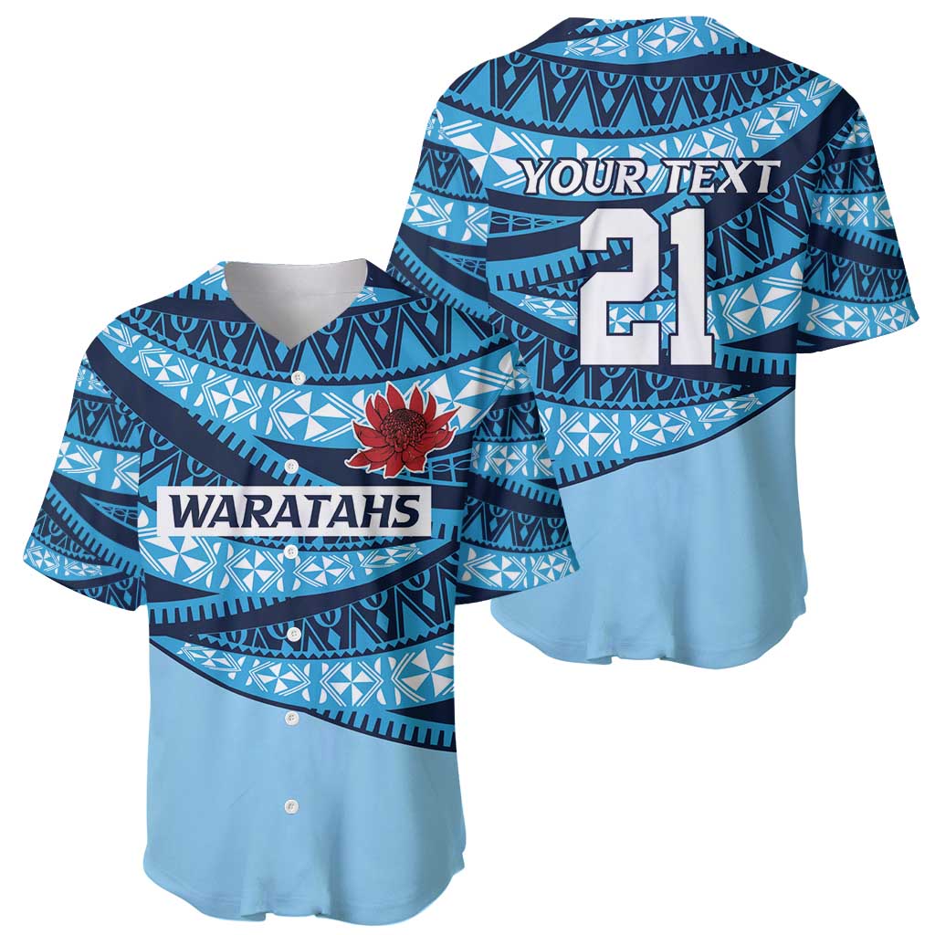 New South Wales Rugby Pacific Custom Baseball Jersey Pasifika Tapa Pattern