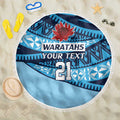 New South Wales Rugby Pacific Custom Beach Blanket Pasifika Tapa Pattern