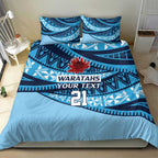 New South Wales Rugby Pacific Custom Bedding Set Pasifika Tapa Pattern