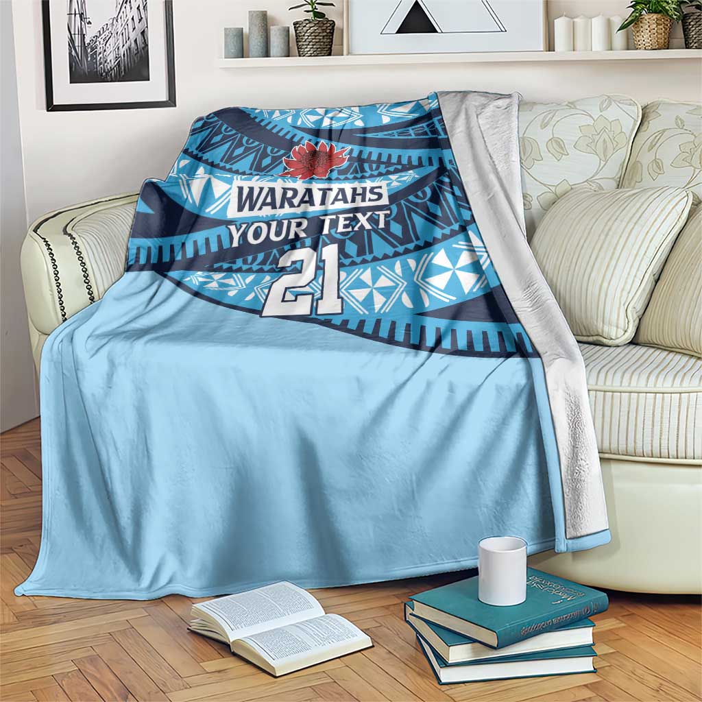 New South Wales Rugby Pacific Custom Blanket Pasifika Tapa Pattern