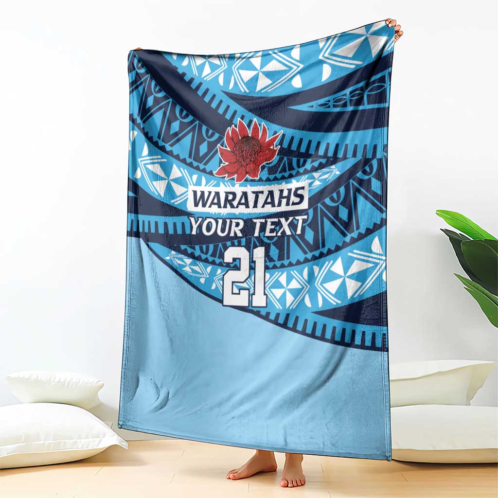 New South Wales Rugby Pacific Custom Blanket Pasifika Tapa Pattern