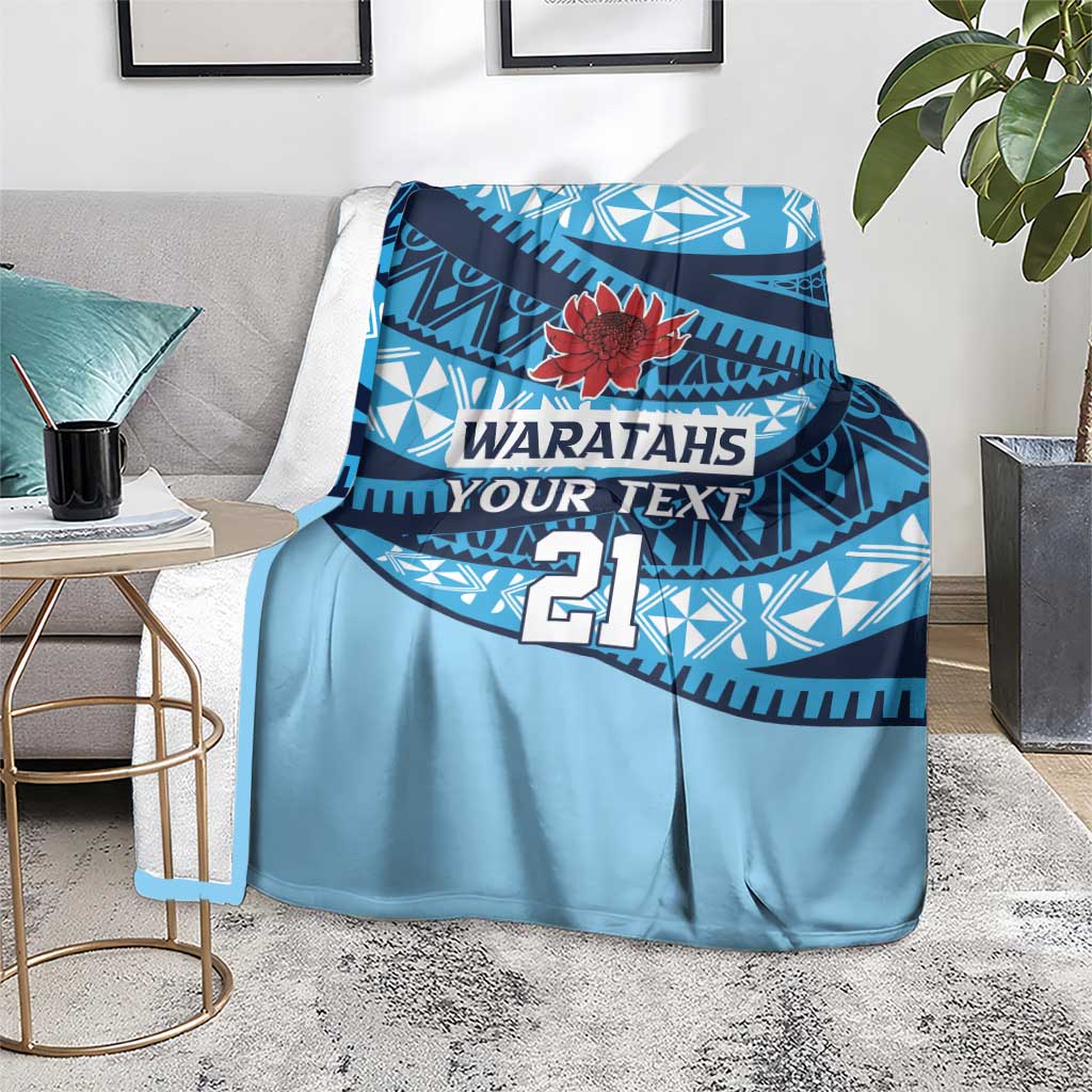 New South Wales Rugby Pacific Custom Blanket Pasifika Tapa Pattern