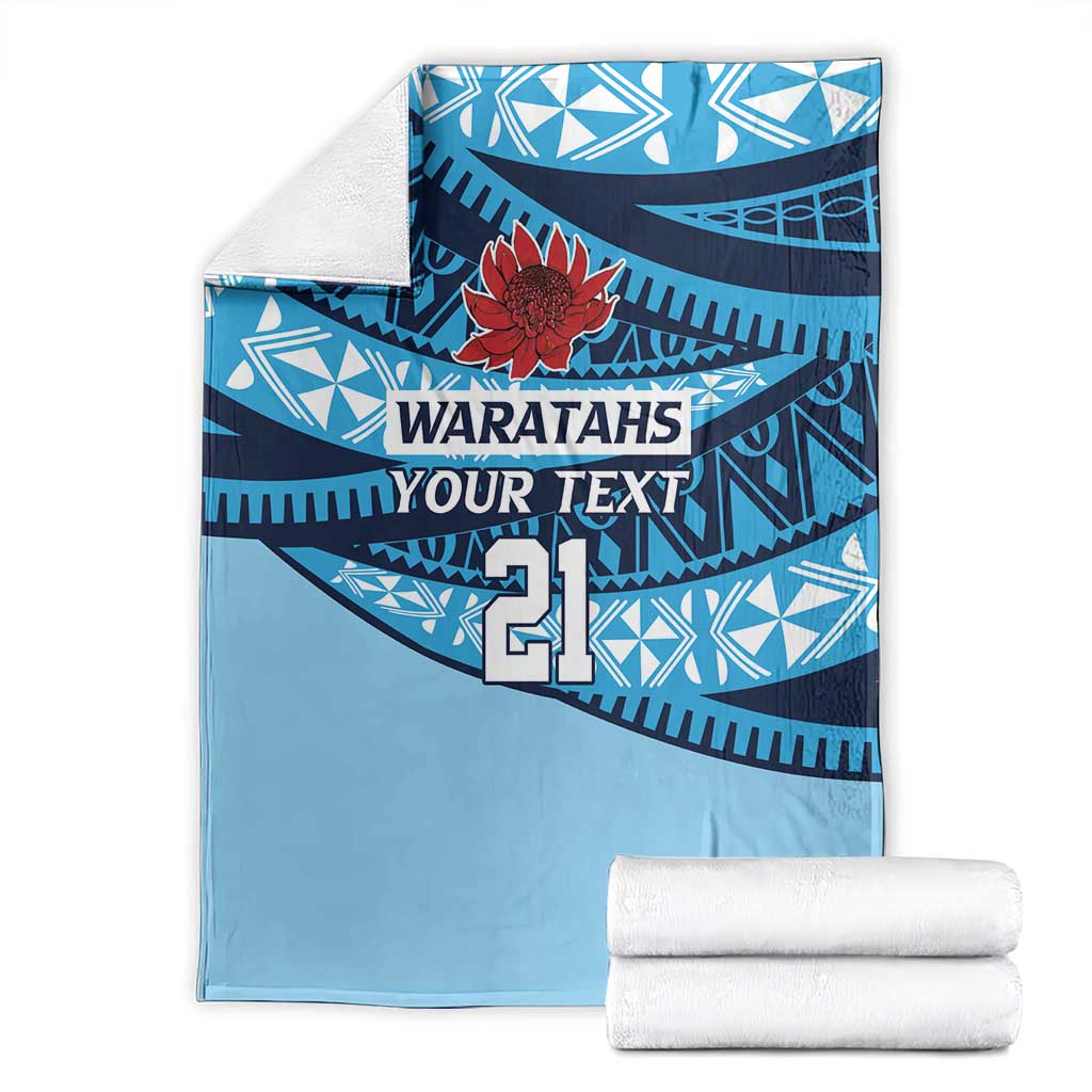 New South Wales Rugby Pacific Custom Blanket Pasifika Tapa Pattern