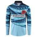 New South Wales Rugby Pacific Custom Button Sweatshirt Pasifika Tapa Pattern