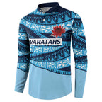 New South Wales Rugby Pacific Custom Button Sweatshirt Pasifika Tapa Pattern