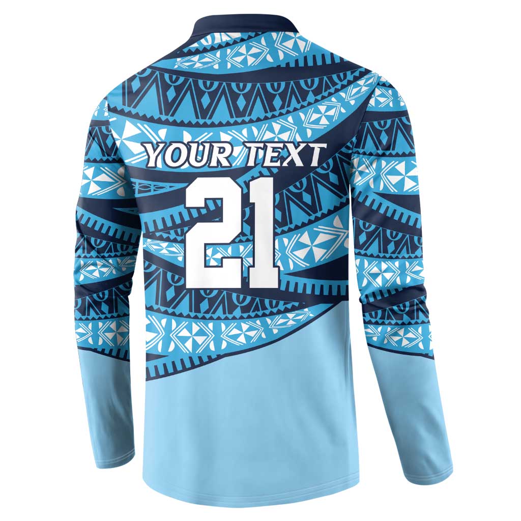 New South Wales Rugby Pacific Custom Button Sweatshirt Pasifika Tapa Pattern