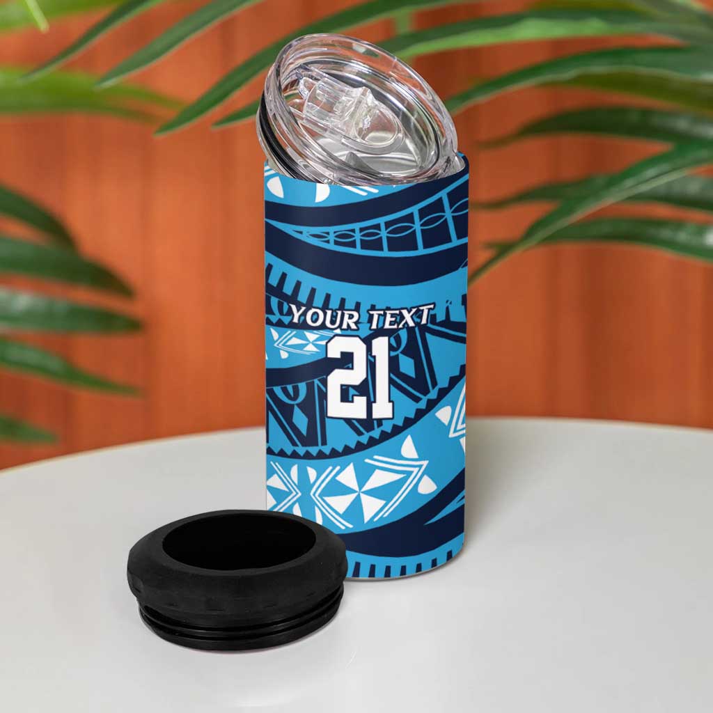 New South Wales Rugby Pacific Custom 4 in 1 Can Cooler Tumbler Pasifika Tapa Pattern