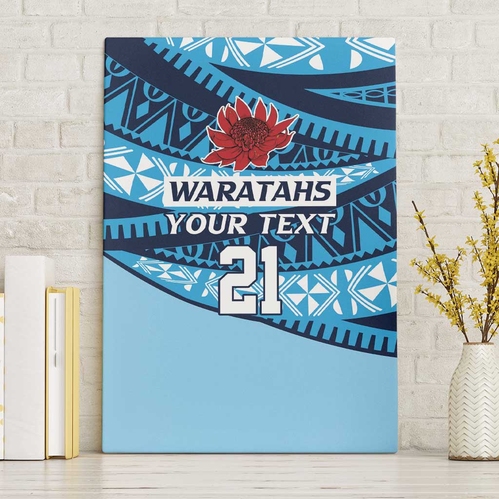 New South Wales Rugby Pacific Custom Canvas Wall Art Pasifika Tapa Pattern