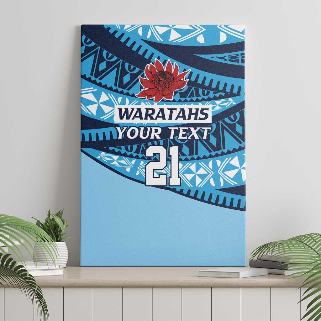 New South Wales Rugby Pacific Custom Canvas Wall Art Pasifika Tapa Pattern