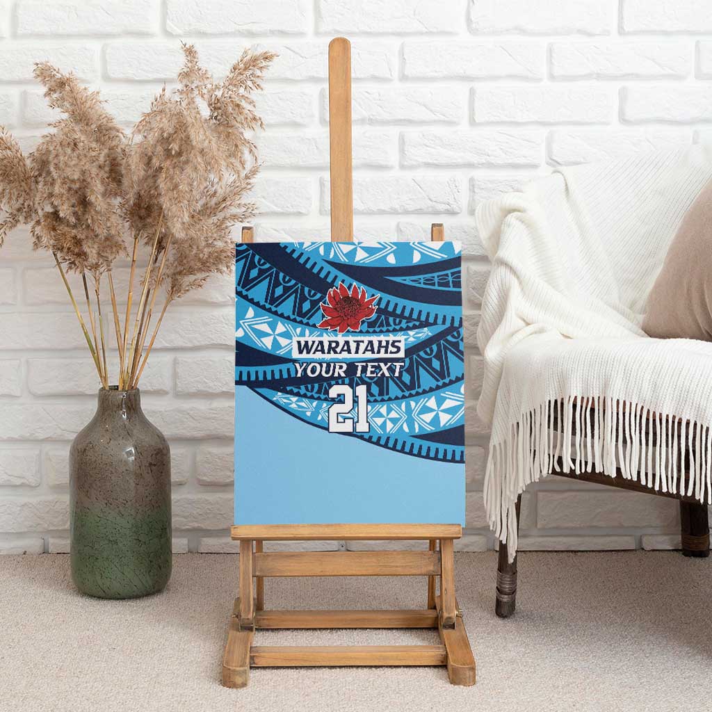 New South Wales Rugby Pacific Custom Canvas Wall Art Pasifika Tapa Pattern