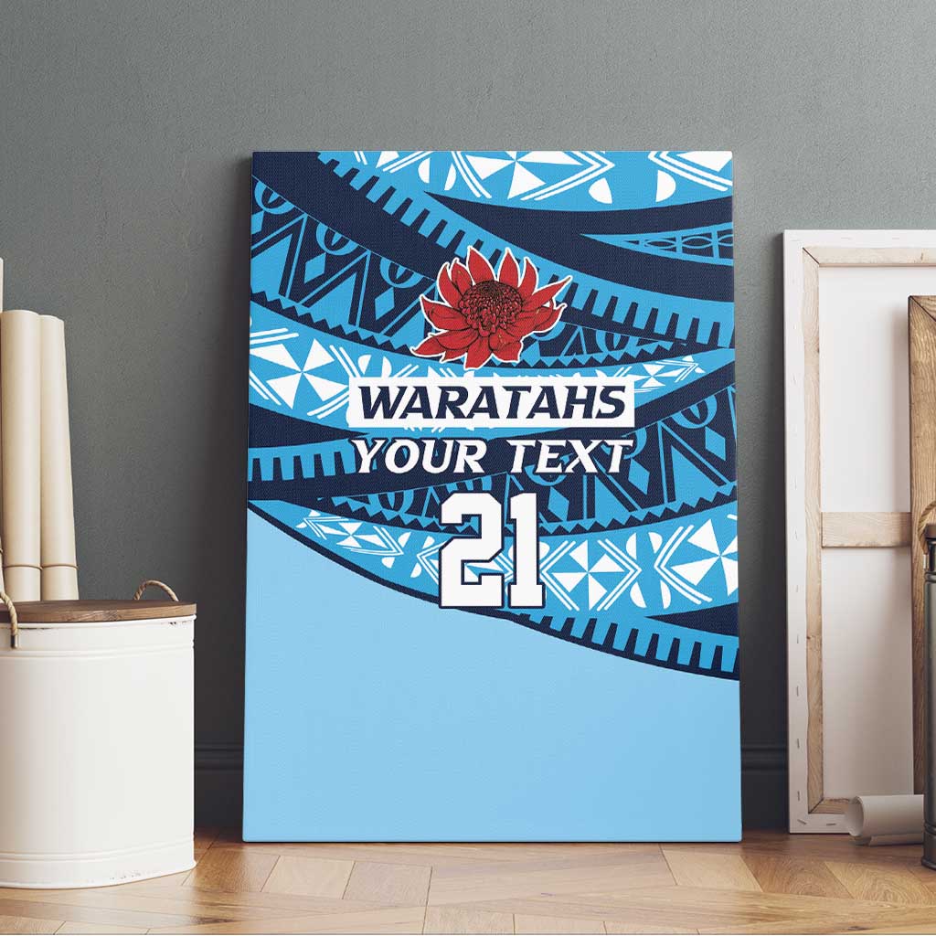 New South Wales Rugby Pacific Custom Canvas Wall Art Pasifika Tapa Pattern