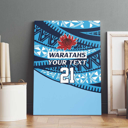 New South Wales Rugby Pacific Custom Canvas Wall Art Pasifika Tapa Pattern