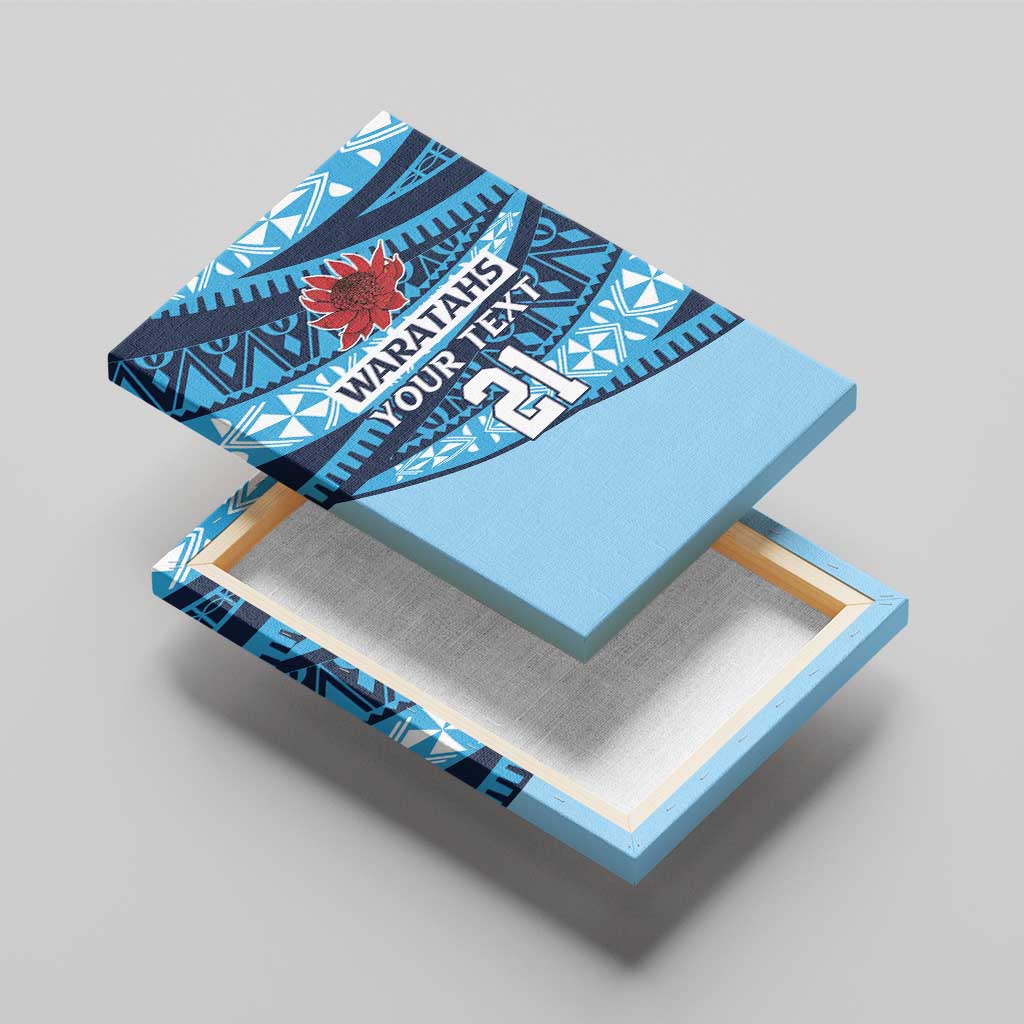 New South Wales Rugby Pacific Custom Canvas Wall Art Pasifika Tapa Pattern