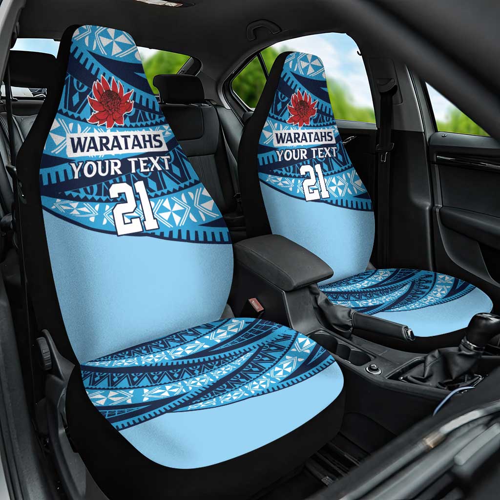 New South Wales Rugby Pacific Custom Car Seat Cover Pasifika Tapa Pattern