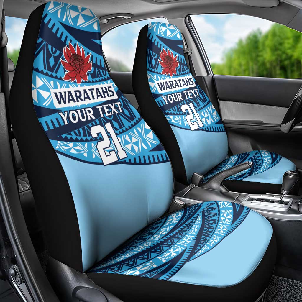New South Wales Rugby Pacific Custom Car Seat Cover Pasifika Tapa Pattern