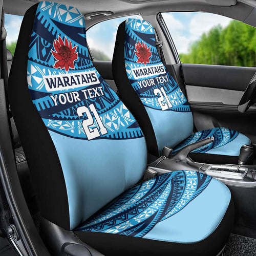 New South Wales Rugby Pacific Custom Car Seat Cover Pasifika Tapa Pattern