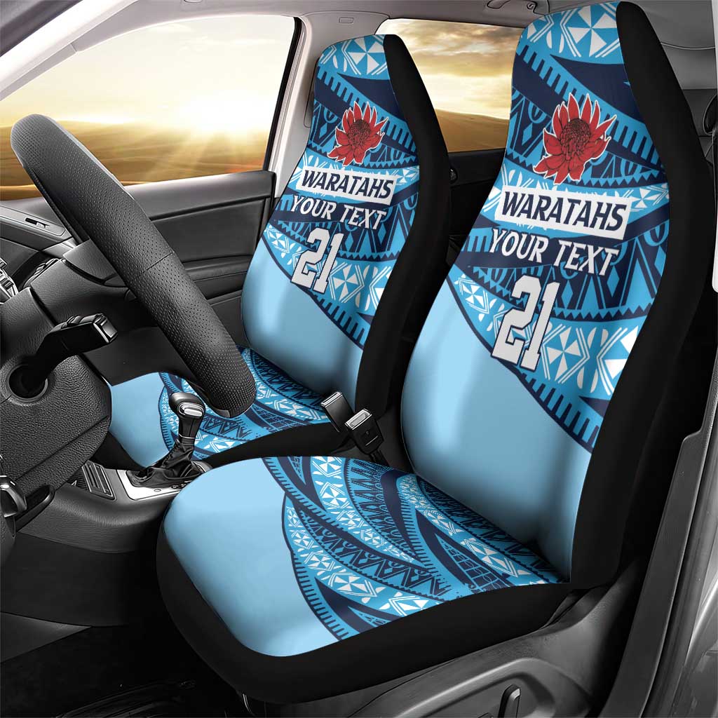 New South Wales Rugby Pacific Custom Car Seat Cover Pasifika Tapa Pattern