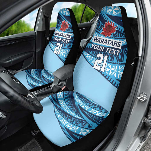 New South Wales Rugby Pacific Custom Car Seat Cover Pasifika Tapa Pattern