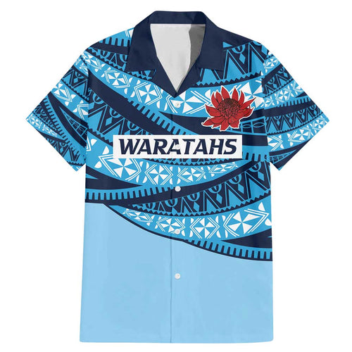 New South Wales Rugby Pacific Custom Family Matching Mermaid Dress and Hawaiian Shirt Pasifika Tapa Pattern