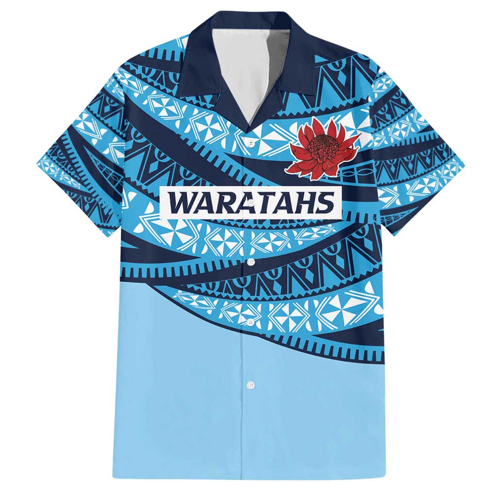 New South Wales Rugby Pacific Custom Family Matching Short Sleeve Bodycon Dress and Hawaiian Shirt Pasifika Tapa Pattern