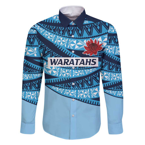 New South Wales Rugby Pacific Custom Family Matching Short Sleeve Bodycon Dress and Hawaiian Shirt Pasifika Tapa Pattern