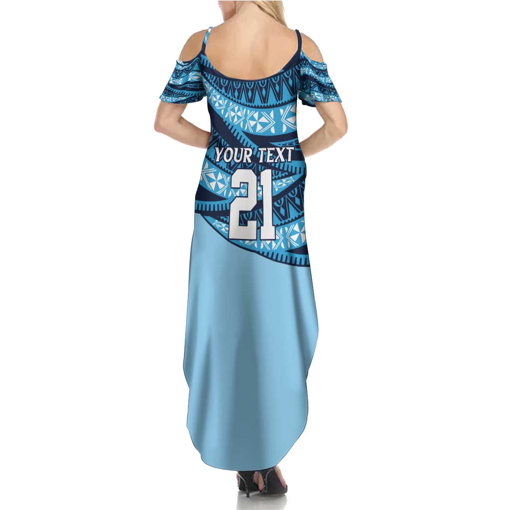 New South Wales Rugby Pacific Custom Family Matching Summer Maxi Dress and Hawaiian Shirt Pasifika Tapa Pattern