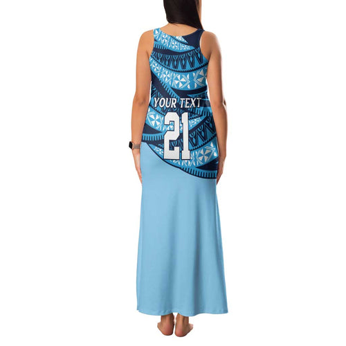 New South Wales Rugby Pacific Custom Family Matching Tank Maxi Dress and Hawaiian Shirt Pasifika Tapa Pattern