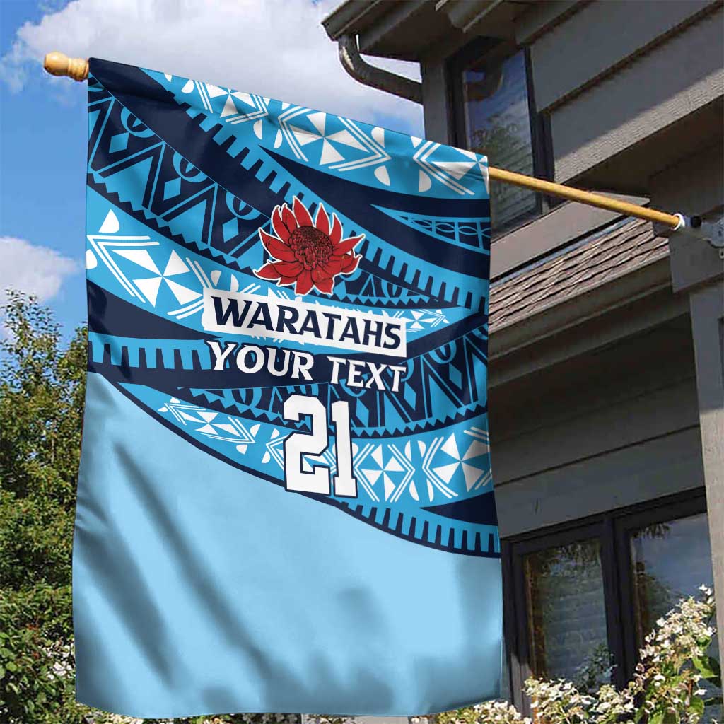 New South Wales Rugby Pacific Custom Garden Flag Pasifika Tapa Pattern