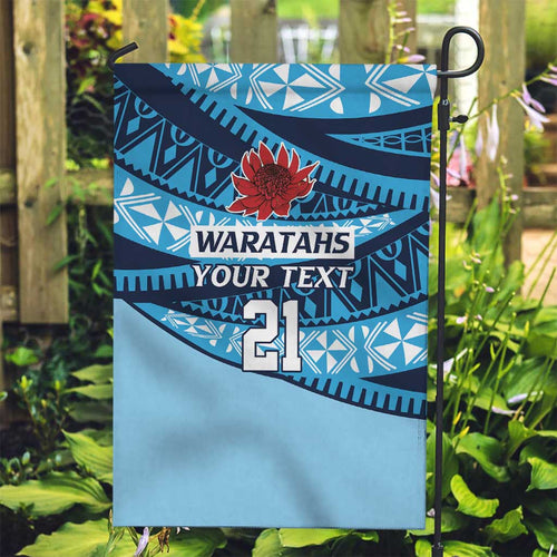 New South Wales Rugby Pacific Custom Garden Flag Pasifika Tapa Pattern