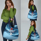 New South Wales Rugby Pacific Custom Grocery Bag Pasifika Tapa Pattern