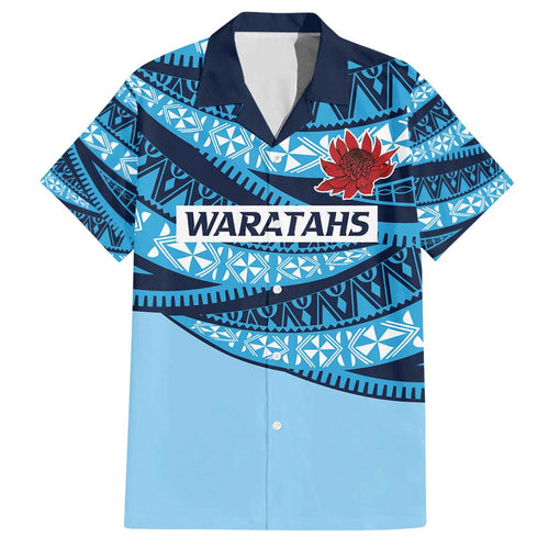 New South Wales Rugby Pacific Custom Hawaiian Shirt Pasifika Tapa Pattern