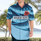 New South Wales Rugby Pacific Custom Hawaiian Shirt Pasifika Tapa Pattern