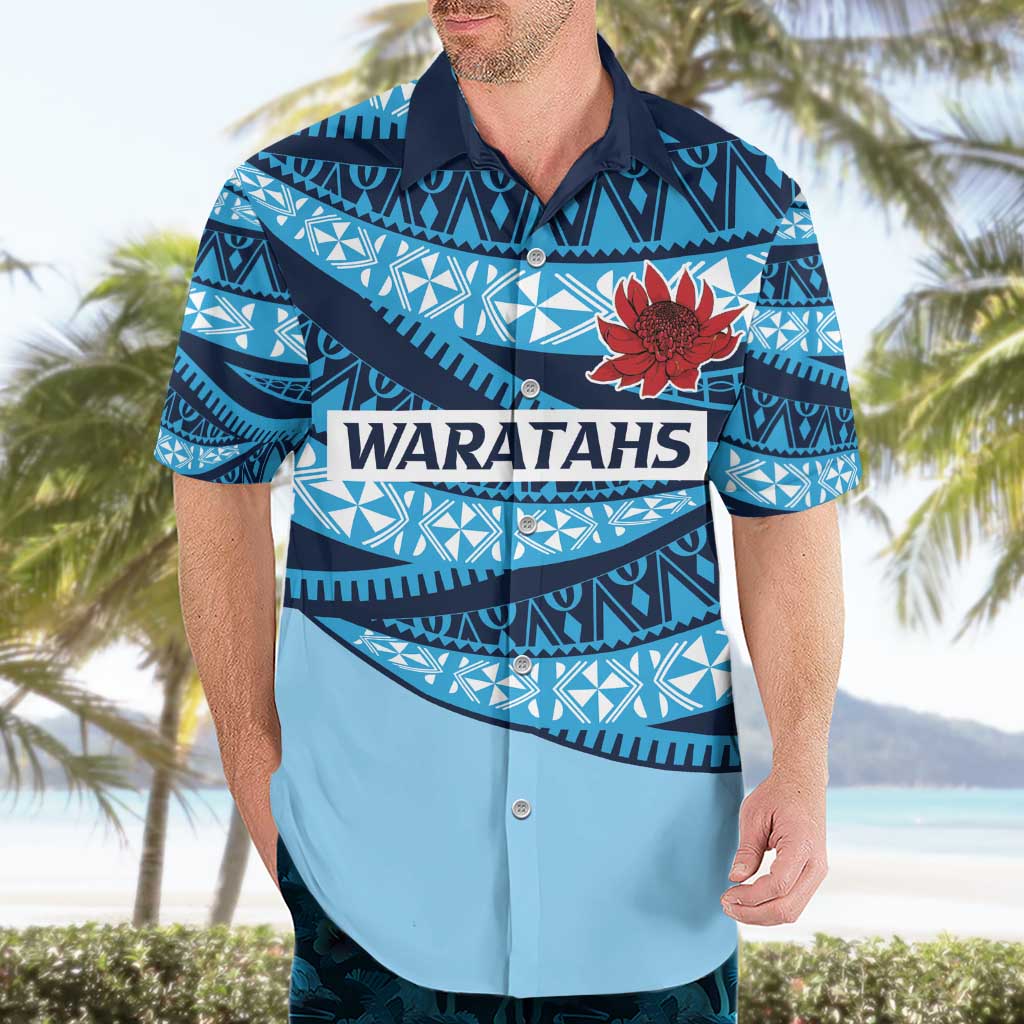 New South Wales Rugby Pacific Custom Hawaiian Shirt Pasifika Tapa Pattern