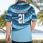 New South Wales Rugby Pacific Custom Hawaiian Shirt Pasifika Tapa Pattern