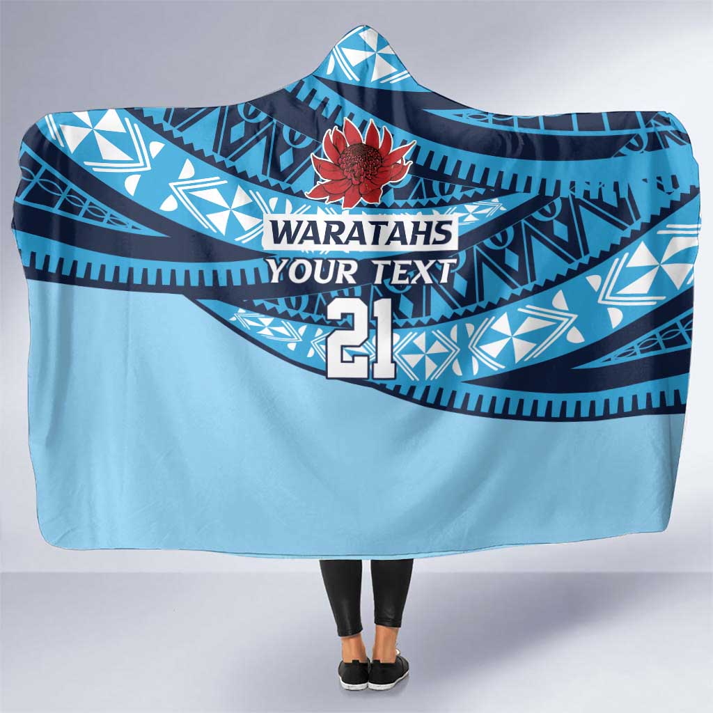 New South Wales Rugby Pacific Custom Hooded Blanket Pasifika Tapa Pattern
