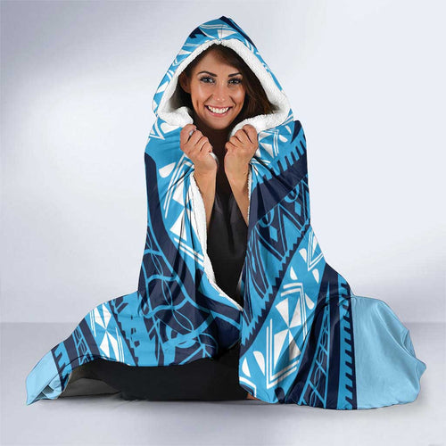 New South Wales Rugby Pacific Custom Hooded Blanket Pasifika Tapa Pattern