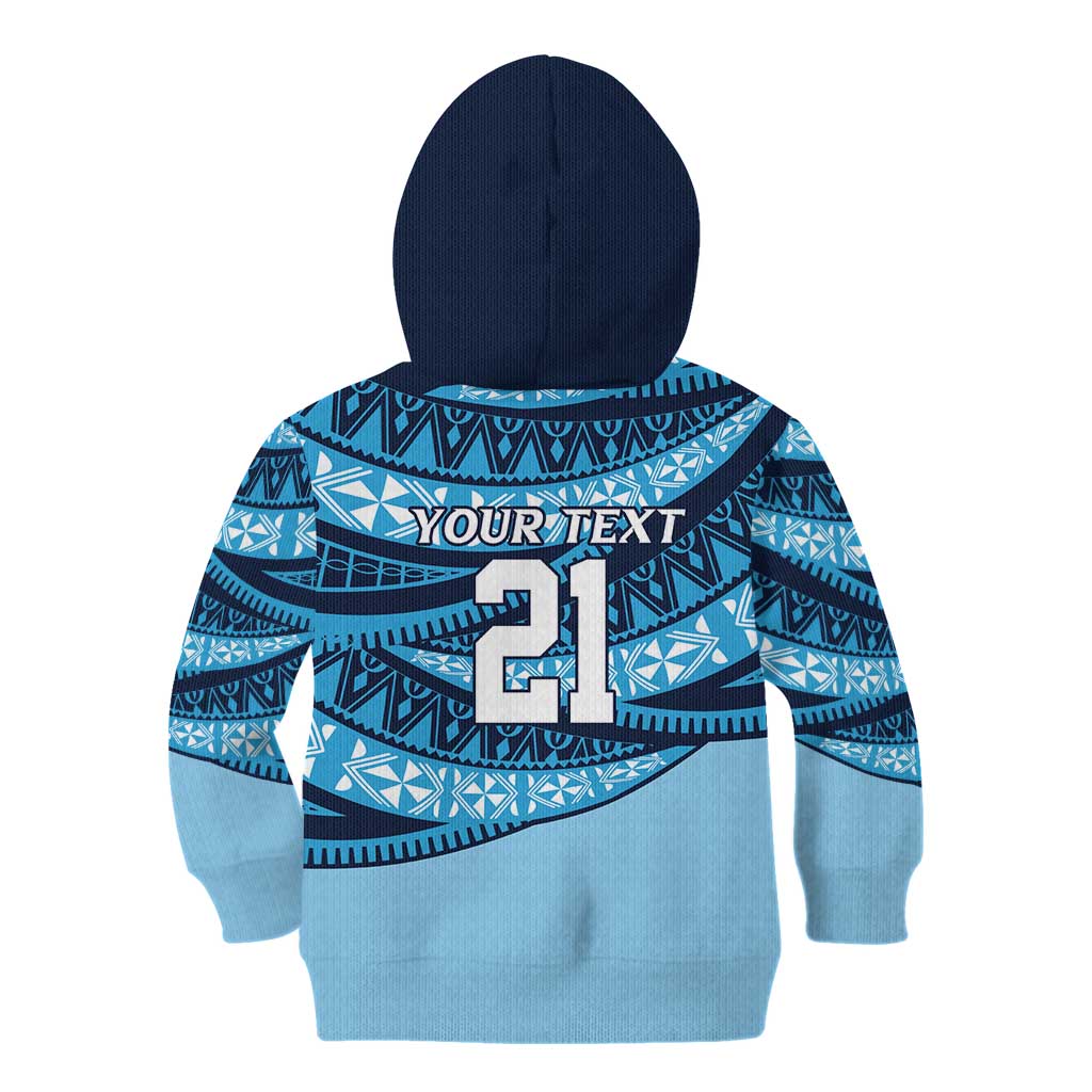 New South Wales Rugby Pacific Custom Kid Hoodie Pasifika Tapa Pattern