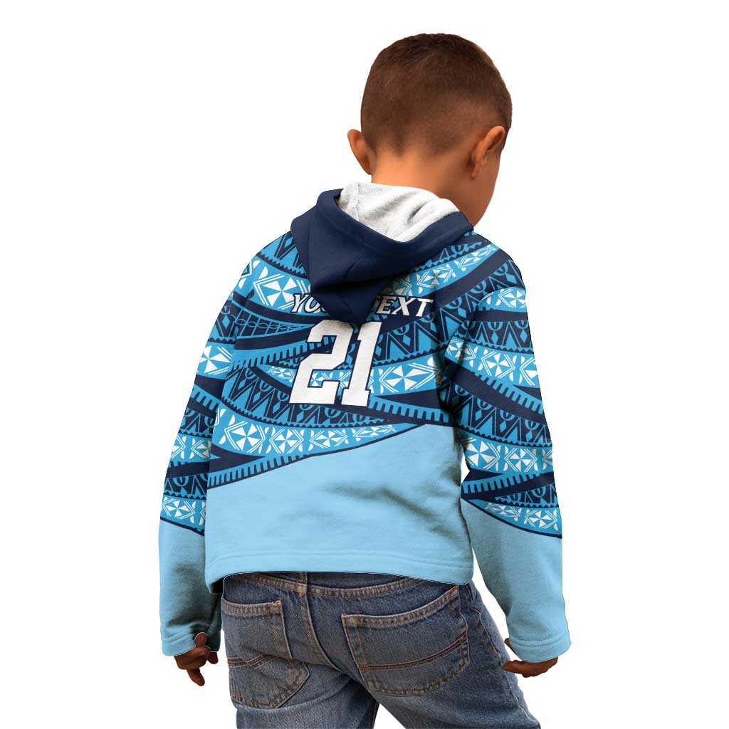 New South Wales Rugby Pacific Custom Kid Hoodie Pasifika Tapa Pattern